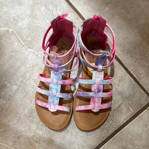 Sugar Pink and Blue Gladiator Sandals